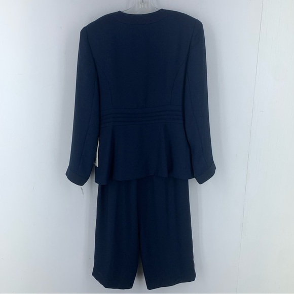 Vtg Cynthia Howie 10 Pant Suit Professional Office Cottage Core Minimal Blue NEW - Picture 6 of 14